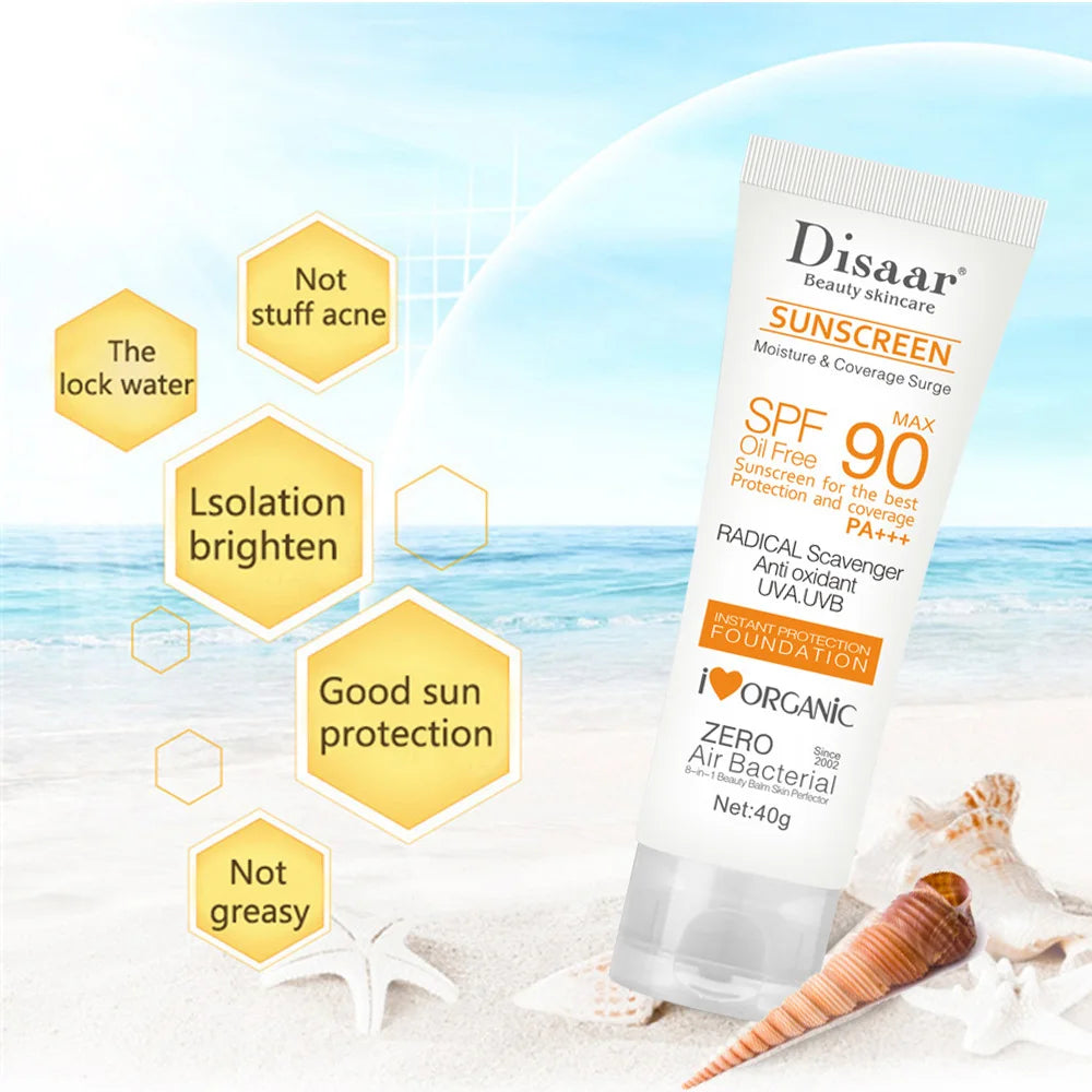 Disaar Facial Sunscreen Cream SPF 90 Body Protector Solar Lotion Original Facial Body Moisturizing UV Protection Sun Sunblock