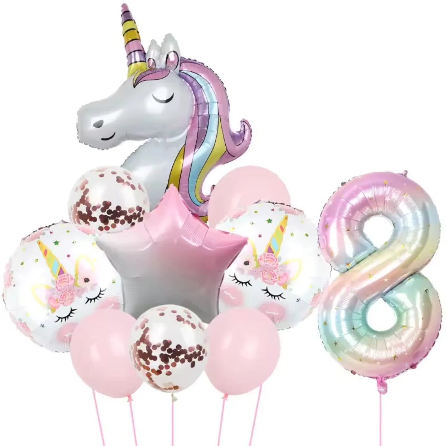 Rainbow Unicorn Balloon 40Inch Foil Balloon Unicorn Theme Suitable for Birthday Shower Party Balloon Supplies