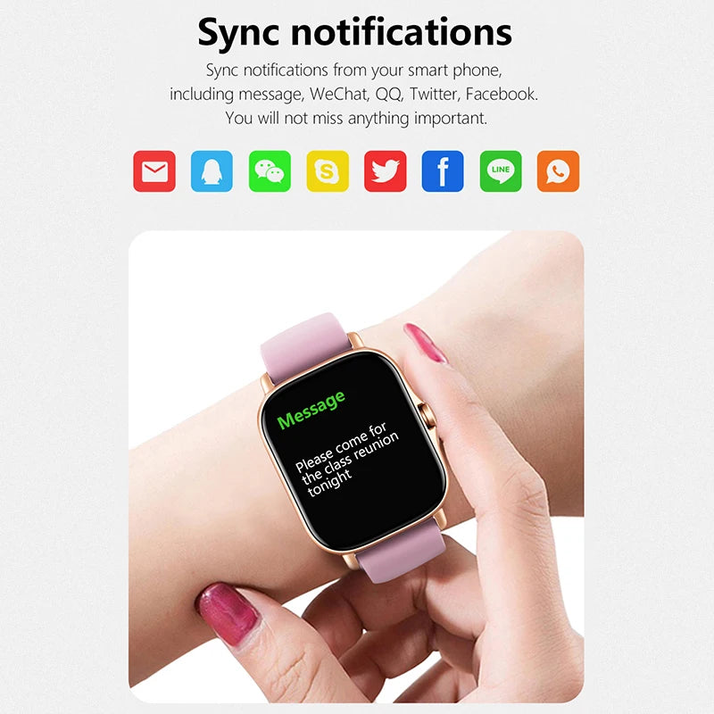 1.83'' Sports Smart Watch Fitness Health Monitor Waterproof Smartwatch Wireless Call Watches for Men Women IOS Xiaomi 2024