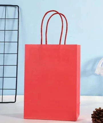 10PCS Gift Bags for Halloween Party Recyclable Bags for Christmas Wedding Birthday Kraft Paper Shopping Bags Grocery Bags