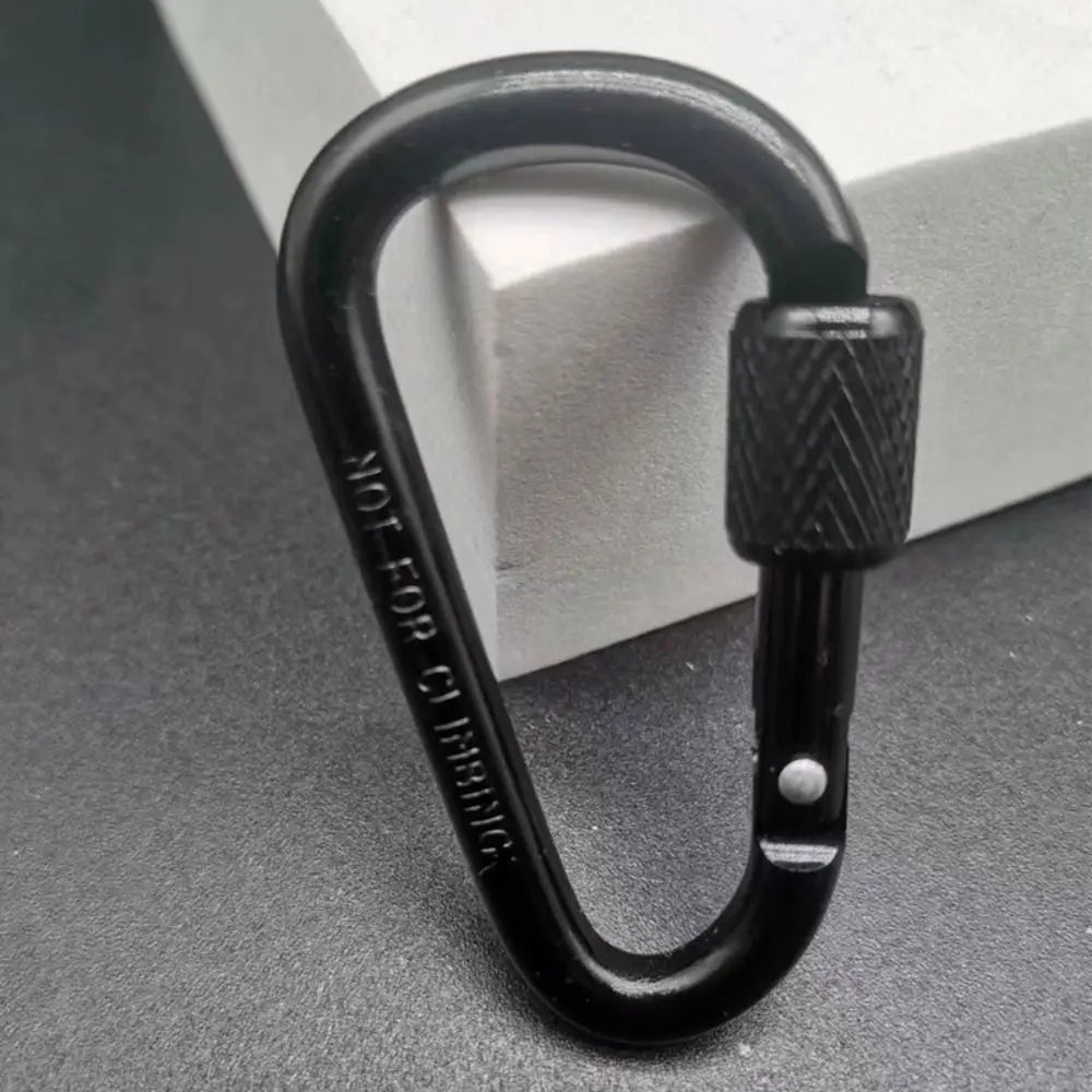 New Multicolor Aluminium Safety Climbing Button Alloy Carabiner Camping Hiking Hook Buckle Keychain