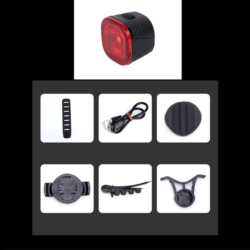 OFFBONDAGE Smart Bicycle Brake Light IPx6 Taillight Type-C Bike Tail Rear Light Auto Stop LED Riding Warning Cycling Light