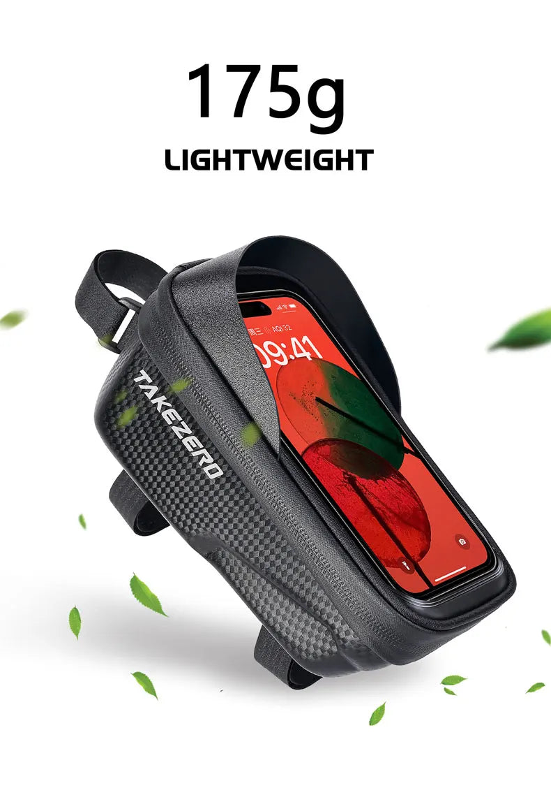 TAKEZERO A2 Mountain Bicycle Bag - Hard Shell EVA Front Bar Bag for Road Bikes, Mobile Phone Handlebar Bag - Cycling Equipment
