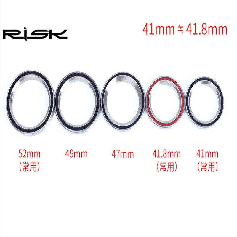 RISK Bike Headset Bearings 41/41.8/47/49/52mm MTB Road Bicycle Headset Bearing Repair Steel Parts Bike Accessories