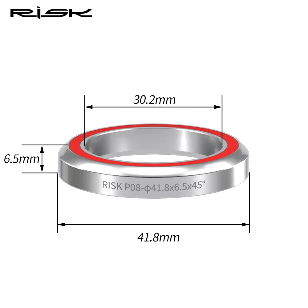 RISK Bike Headset Bearings 41/41.8/47/49/52mm MTB Road Bicycle Headset Bearing Repair Steel Parts Bike Accessories