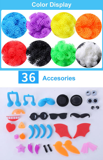 400pcs Thorn Ball 3D Model Construction Building Blocks Magic Puffer Ball DIY Assembling Toys for Children Gifts