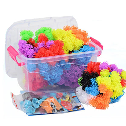 400pcs Thorn Ball 3D Model Construction Building Blocks Magic Puffer Ball DIY Assembling Toys for Children Gifts