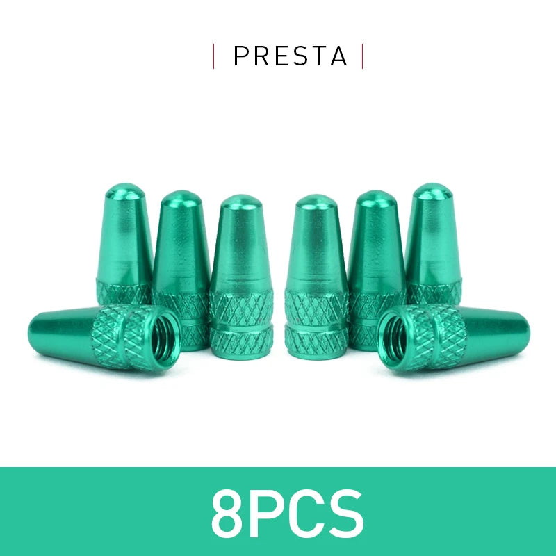 4/8pcs Aluminum Alloy Bicycle Tire FV Valve Cap MTB Road Bike Covered Protector Road MTB Tyre Dustproof Bike Presta Valve