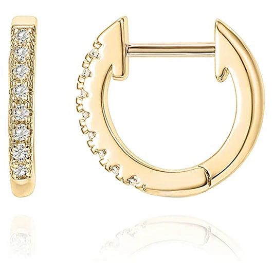 Simple Stylish Mini Circle Hoop Earrings for Women Dazzling CZ Versatile Design Female Earring Fancy Gift Fashion Jewelry