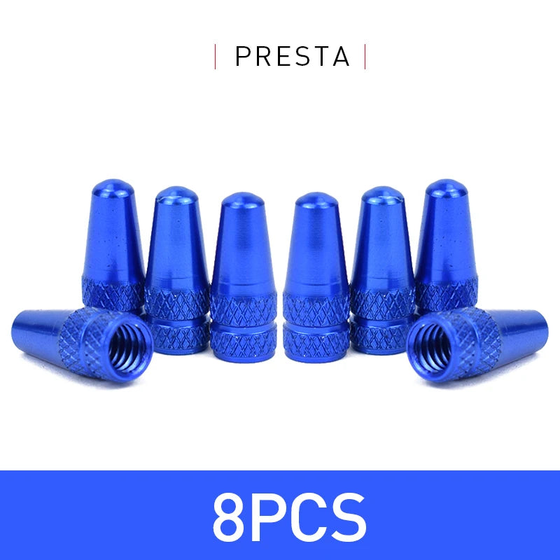 4/8pcs Aluminum Alloy Bicycle Tire FV Valve Cap MTB Road Bike Covered Protector Road MTB Tyre Dustproof Bike Presta Valve