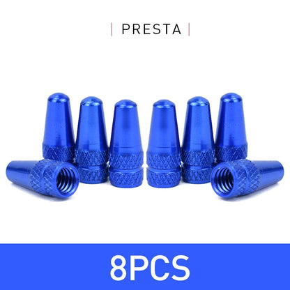 4/8pcs Aluminum Alloy Bicycle Tire FV Valve Cap MTB Road Bike Covered Protector Road MTB Tyre Dustproof Bike Presta Valve