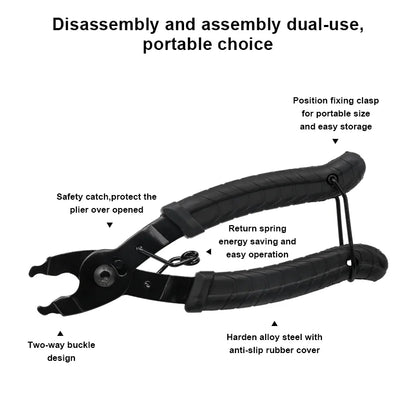 Bicycle Link Chain Buckle Pliers Road Bike Link Remover Clamp Quick Release Link Removal Repair Tool MTB Magic Button Clamp Tool