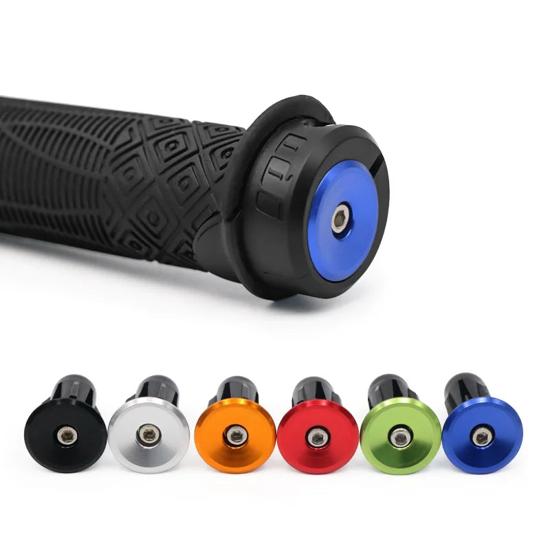 Bicycle Grip Handlebar End Cap Aluminium Alloy Lock MTB Mountain Cycling Handle Bar Grips End Plugs Black For Bike Accessories