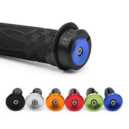 Bicycle Grip Handlebar End Cap Aluminium Alloy Lock MTB Mountain Cycling Handle Bar Grips End Plugs Black For Bike Accessories