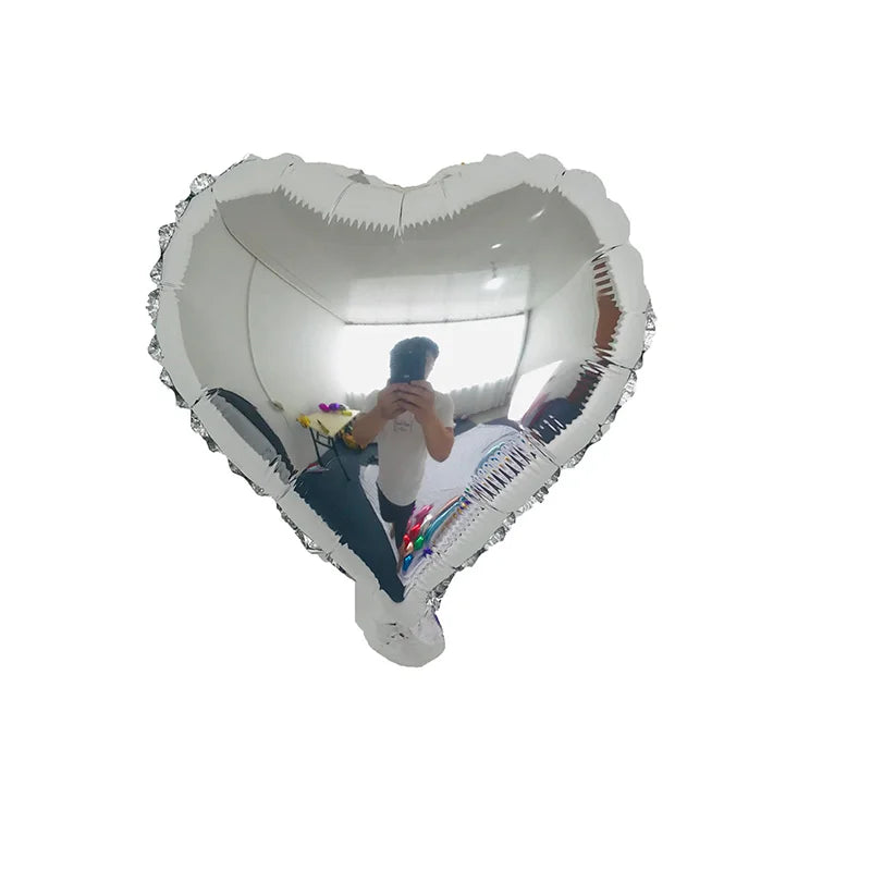 10pcs 10inch heart love aluminum foil balloon baby shower child birthday party wedding  decor supplies air balloons Globos