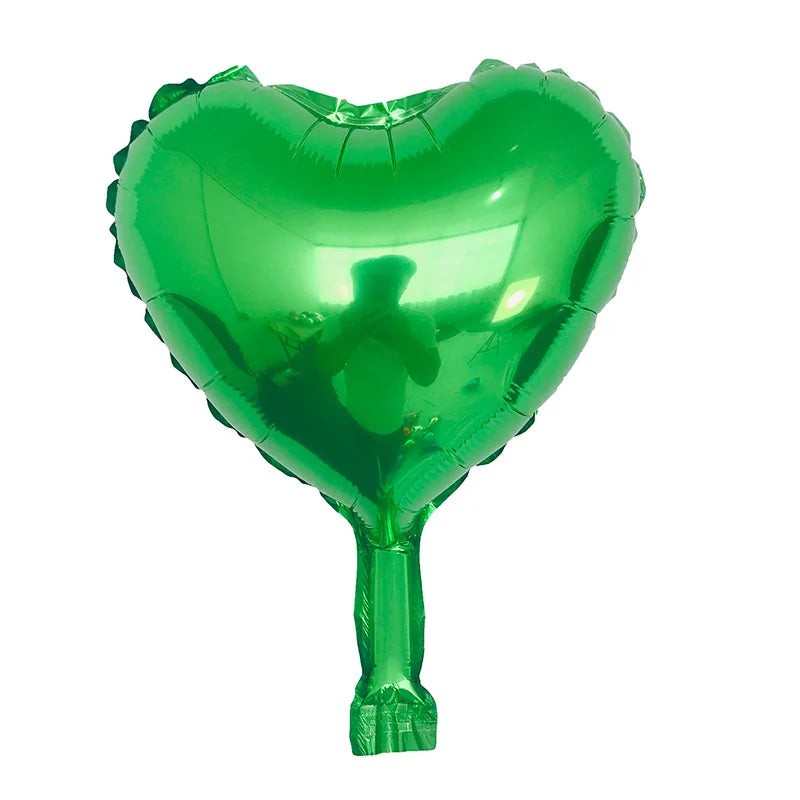10pcs 10inch heart love aluminum foil balloon baby shower child birthday party wedding  decor supplies air balloons Globos