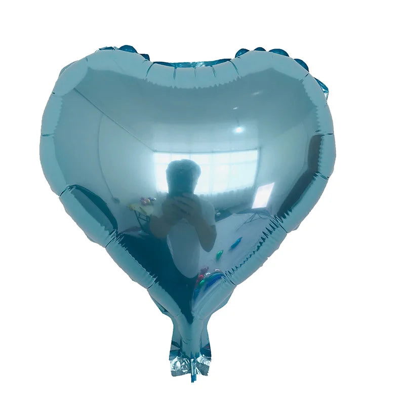 10pcs 10inch heart love aluminum foil balloon baby shower child birthday party wedding  decor supplies air balloons Globos