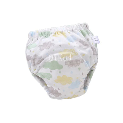Baby Infant Toddler Waterproof Training Pants Cotton Changing Nappy Cloth Diaper Panties Gifts Reusable Washable 6 Layers Crotch