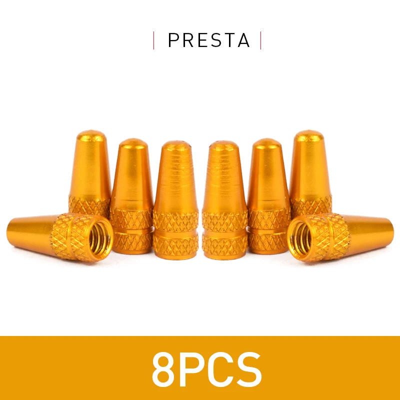 4/8pcs Aluminum Alloy Bicycle Tire FV Valve Cap MTB Road Bike Covered Protector Road MTB Tyre Dustproof Bike Presta Valve