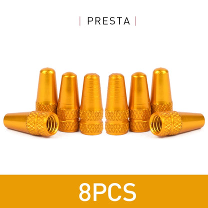 4/8pcs Aluminum Alloy Bicycle Tire FV Valve Cap MTB Road Bike Covered Protector Road MTB Tyre Dustproof Bike Presta Valve