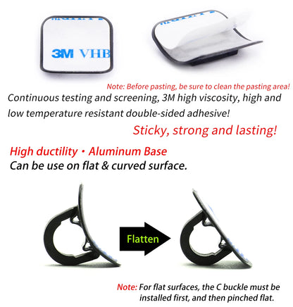 RISK Bicycle Cables Housing Bike Oil Tube Fixed Clips C Shape Shift Brake Guide Cable Tube Fixed Clamp Frame Buckle