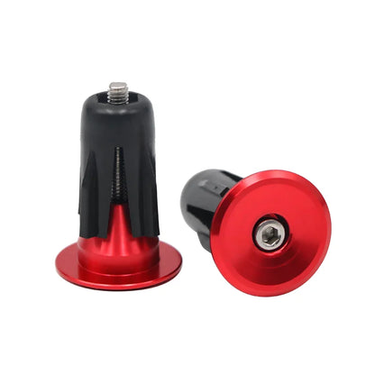 Bicycle Grip Handlebar End Cap Aluminium Alloy Lock MTB Mountain Cycling Handle Bar Grips End Plugs Black For Bike Accessories