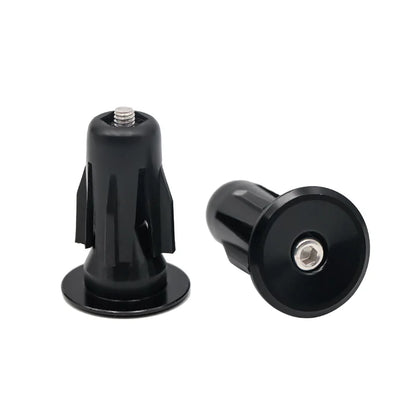 Bicycle Grip Handlebar End Cap Aluminium Alloy Lock MTB Mountain Cycling Handle Bar Grips End Plugs Black For Bike Accessories