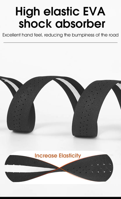 WEST BIKING Bicycle Handlebar Tape EVA PU Bar Tape Soft Cycling Damping With 2 Bar Plug Road Bicycle Anti-slip Shock straps