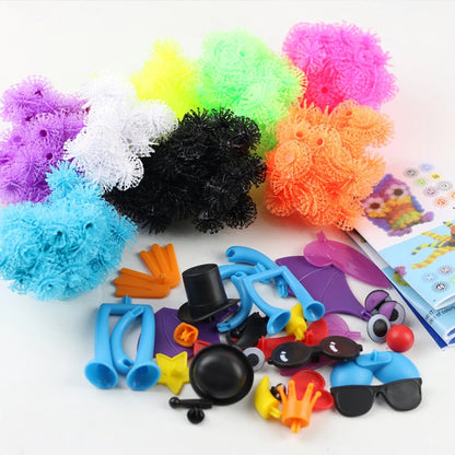 400pcs Thorn Ball 3D Model Construction Building Blocks Magic Puffer Ball DIY Assembling Toys for Children Gifts