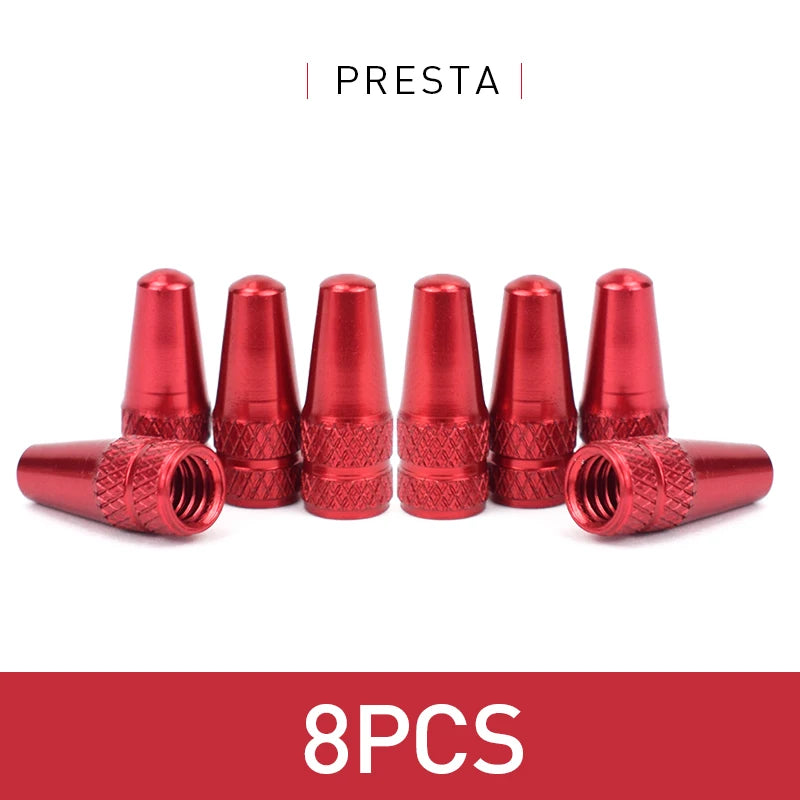 4/8pcs Aluminum Alloy Bicycle Tire FV Valve Cap MTB Road Bike Covered Protector Road MTB Tyre Dustproof Bike Presta Valve