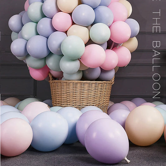 30/50pcs  5/12/ 10inch Macaron Latex Balloon Pastel Pink White Color Ballon Wedding Party Birthday Decoration Baby Shower Decor