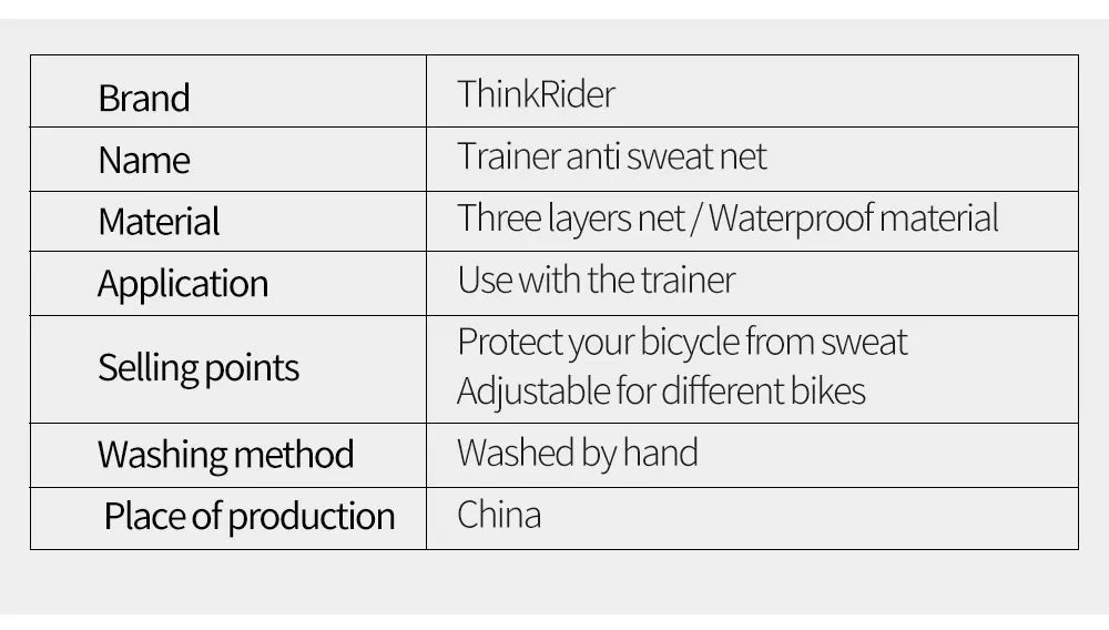 ThinkRider Bike Trainer Sweatbands Home Exercise Training Indoor Cycling Accessories  Strong Durable Bicycle Sweatband