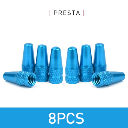 4/8pcs Aluminum Alloy Bicycle Tire FV Valve Cap MTB Road Bike Covered Protector Road MTB Tyre Dustproof Bike Presta Valve
