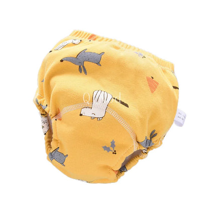 Baby Infant Toddler Waterproof Training Pants Cotton Changing Nappy Cloth Diaper Panties Gifts Reusable Washable 6 Layers Crotch