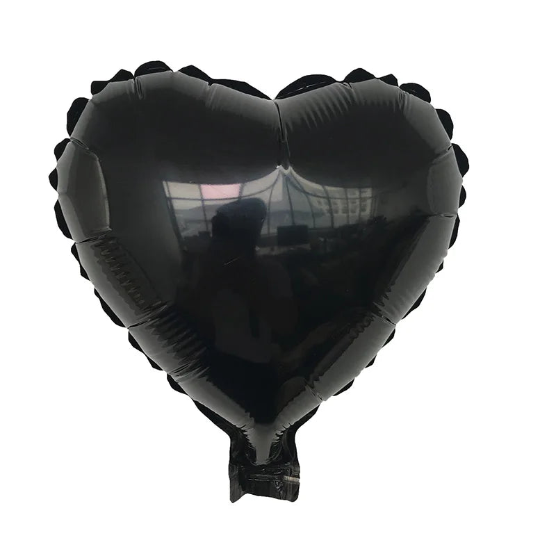 10pcs 10inch heart love aluminum foil balloon baby shower child birthday party wedding  decor supplies air balloons Globos
