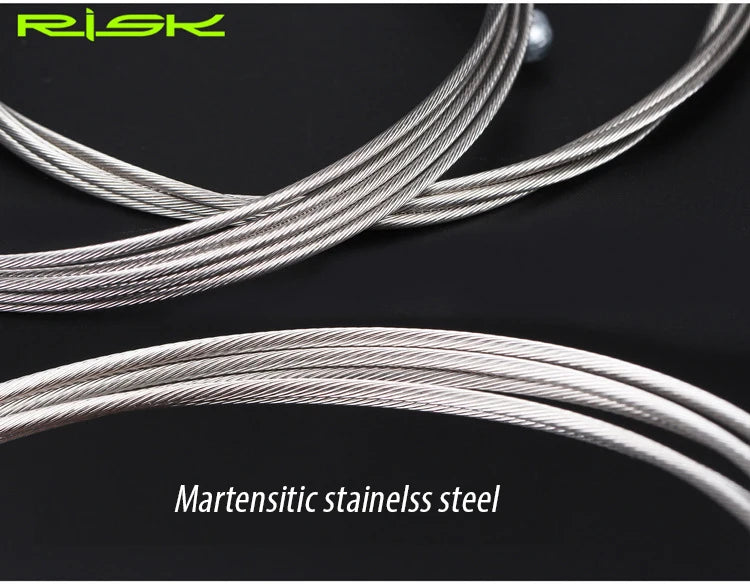 5pcs RISK RC127 Stainless Steel MTB Mountain Road Bicycle Bike Derailleur Shift Brake Inner Cable Line Wire 2100mm 1550mm 1700mm