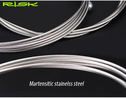 5pcs RISK RC127 Stainless Steel MTB Mountain Road Bicycle Bike Derailleur Shift Brake Inner Cable Line Wire 2100mm 1550mm 1700mm
