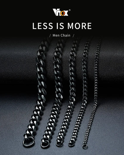 Vnox 3-11mm Chunky Miami Curb Chain Bracelet for Men, Stainless Steel Cuban Link Chain Wristband Classic Punk Heavy Male Jewelry