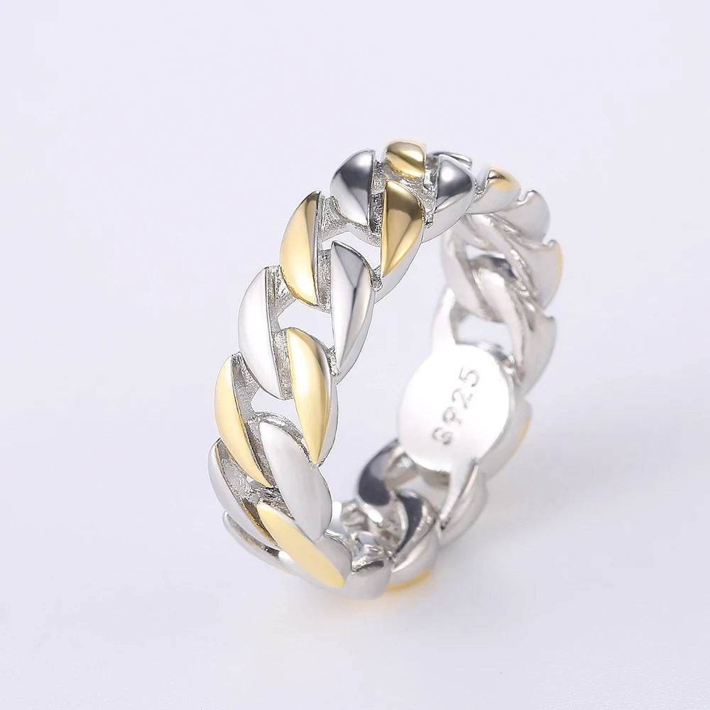 Metallic Chain Rings Men and Women Simple Design Hip Hop Party Cool Accessories Versatile Punk Style Jewelry Couple Rings
