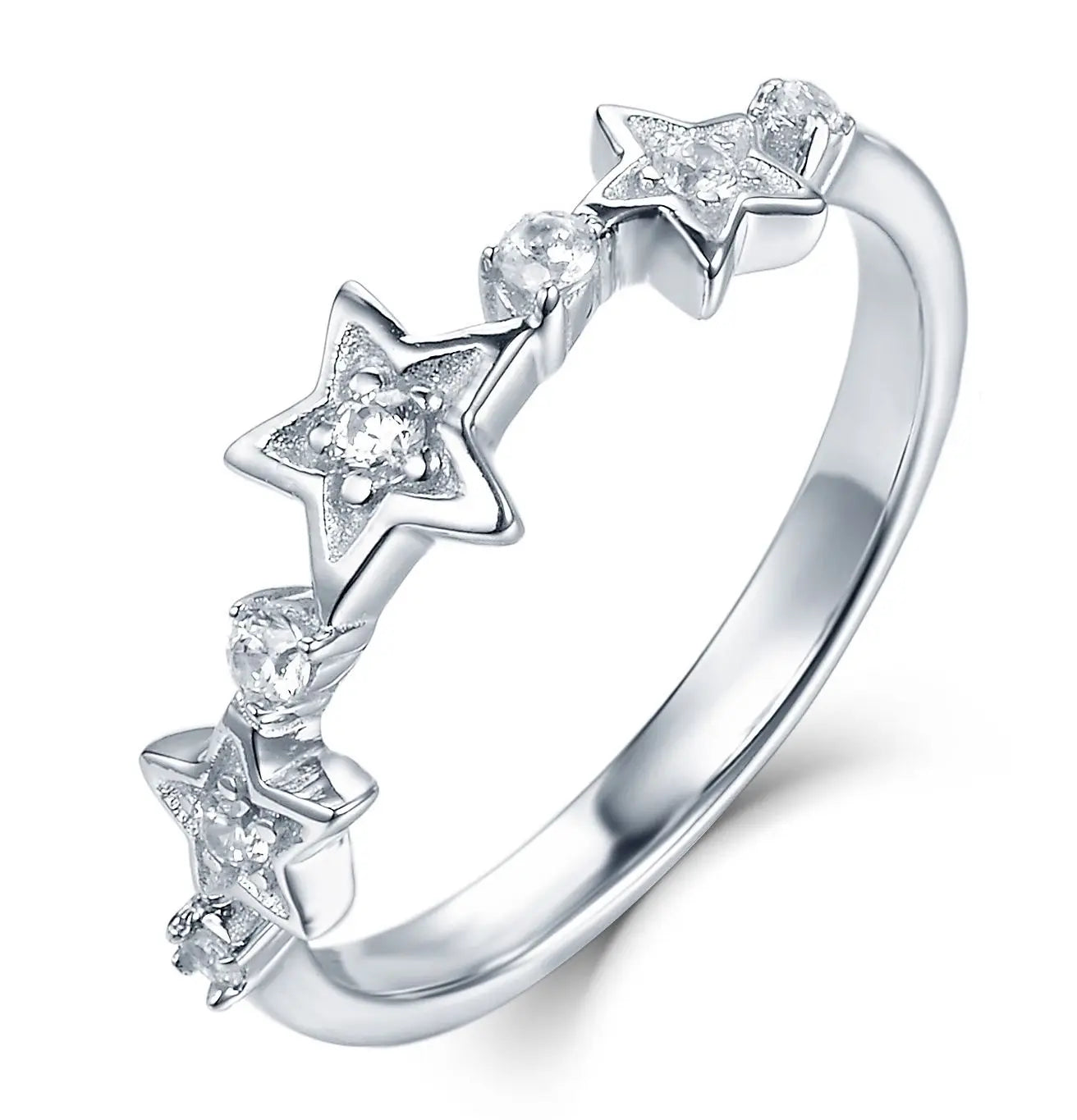 Oval Finger Ring Band Dazzling Brilliant CZ Stone Four Prong Setting Classic Wedding Anniversary Gift For Wife&Girlfriend