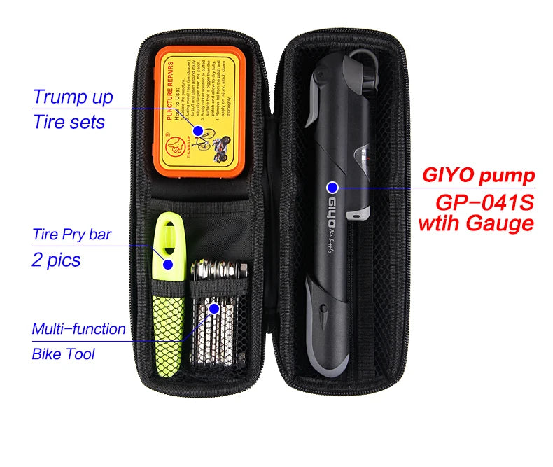 GIYO Cycling Tool Box with Tools MTB Bicycle Portable Capsule Boxes PT-08/PT-09 Apply Bottle Storage Repair Kit Bike Equipment