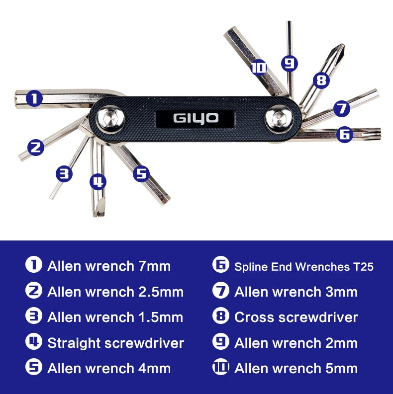 GIYO Cycling Tool Box with Tools MTB Bicycle Portable Capsule Boxes PT-08/PT-09 Apply Bottle Storage Repair Kit Bike Equipment