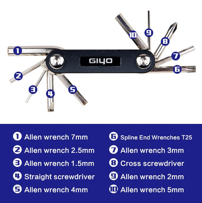 GIYO Cycling Tool Box with Tools MTB Bicycle Portable Capsule Boxes PT-08/PT-09 Apply Bottle Storage Repair Kit Bike Equipment