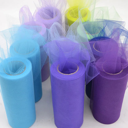 25Yards/Lot 6inch Tissue Tulle Roll Wedding Decoration Tutu Spool Craft Birthday Party Baby Shower Wedding Decor Supplies