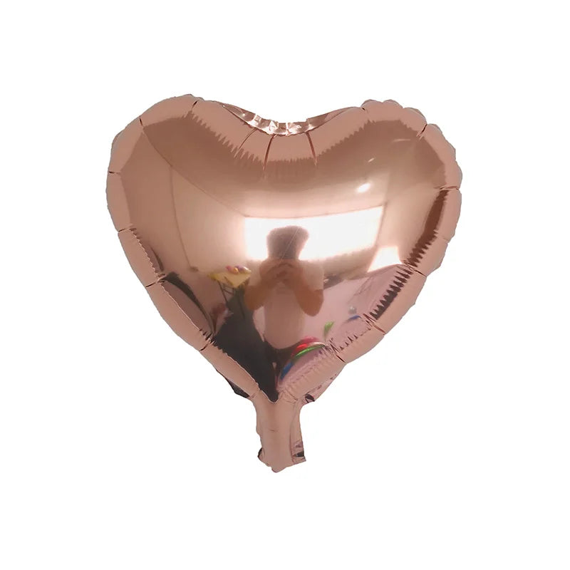 10pcs 10inch heart love aluminum foil balloon baby shower child birthday party wedding  decor supplies air balloons Globos