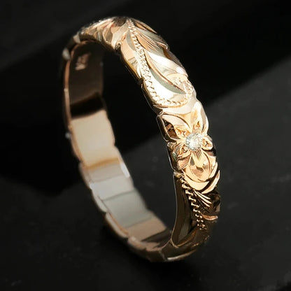Elegant Carved Flower Pattern Band Classic Women Engagement Wedding Rings High Quality Delicate Female Accessories Rings