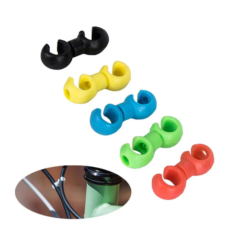 10PCS Mountain bike bicycle accessories handcuff type hub buckle storage device shift line pipe brake hose S buckle