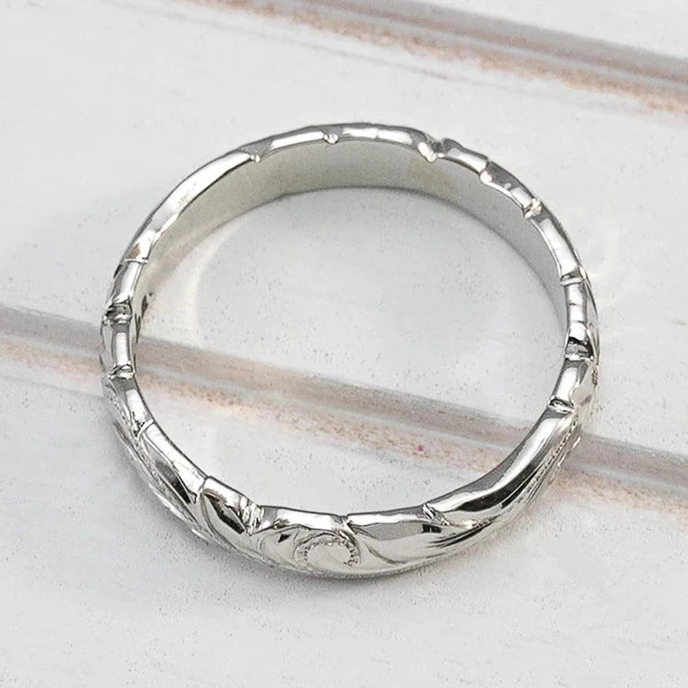Elegant Carved Flower Pattern Band Classic Women Engagement Wedding Rings High Quality Delicate Female Accessories Rings