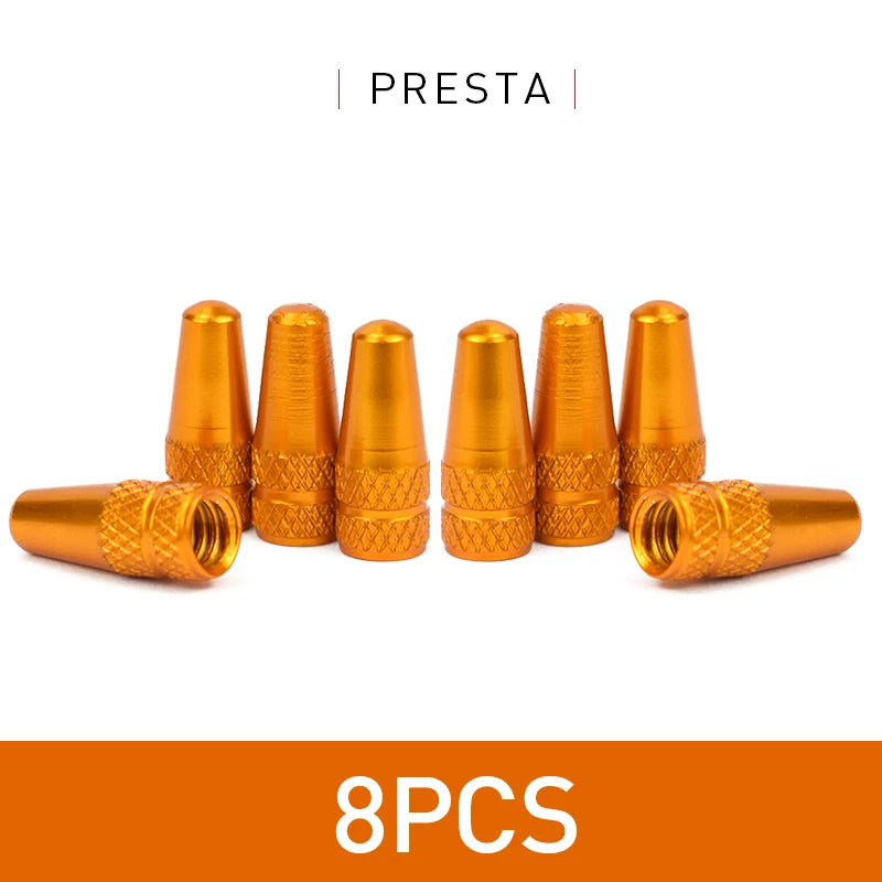 4/8pcs Aluminum Alloy Bicycle Tire FV Valve Cap MTB Road Bike Covered Protector Road MTB Tyre Dustproof Bike Presta Valve