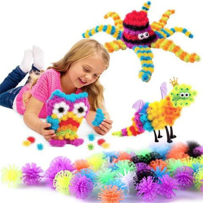 400pcs Thorn Ball 3D Model Construction Building Blocks Magic Puffer Ball DIY Assembling Toys for Children Gifts